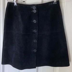 Suede mini skirt